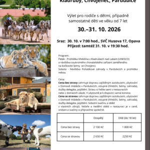 Výlet - Kladruby, Chvojenec, Pardubice (30.–31.10. 2026)